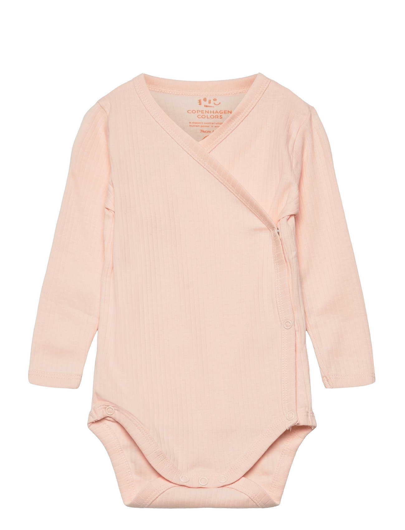 Baby Rib Jersey Body Crossover W. Longsleeve Pink Copenhagen Colors