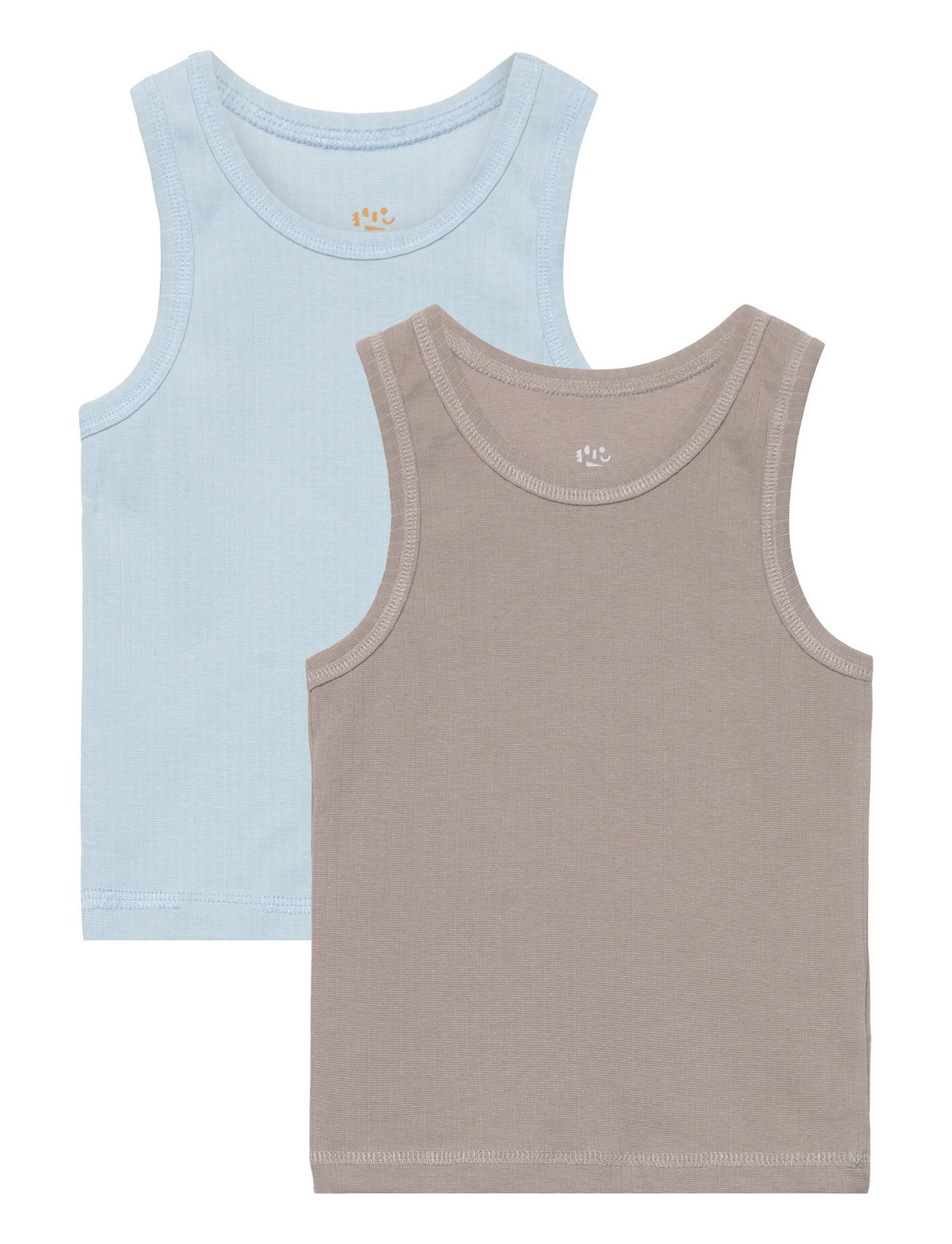 Rib Jersey 2-Pack Tank-Tops Patterned Copenhagen Colors