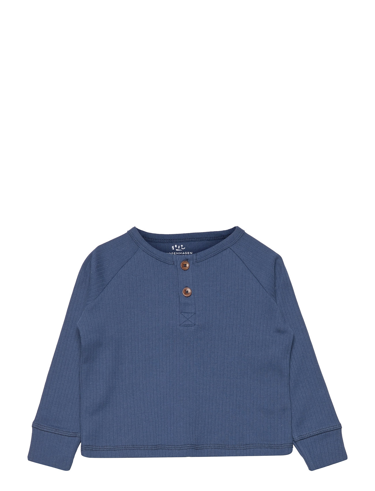 Rib Jersey T-Shirt W. Ls Blue Copenhagen Colors