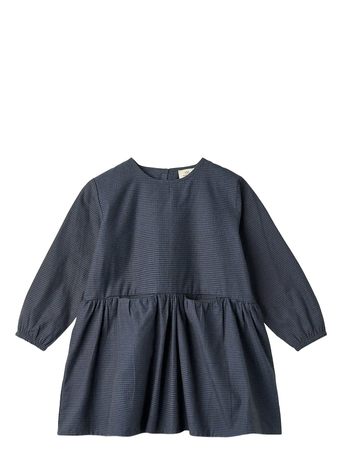 COPENHAGEN COLORS Checkered Kleid W. Backside Bow Navy - 104 - Kinder