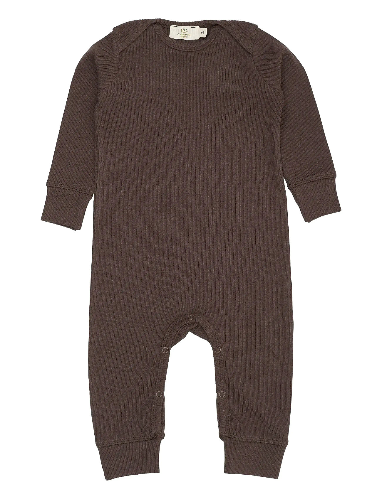 Copenhagen Colors Modal Full Body Romper, 86, Brown, Bodysuits > Langærmede Bodysuits, Børn