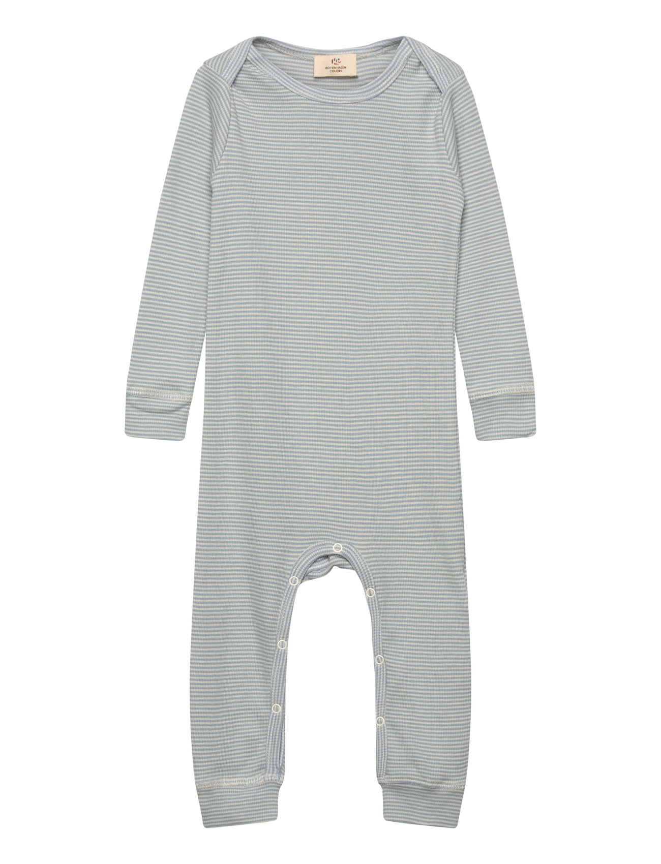 Copenhagen Colors Modal Full Body Romper, 86, Blue, Bodysuits > Langærmede Bodysuits, Børn