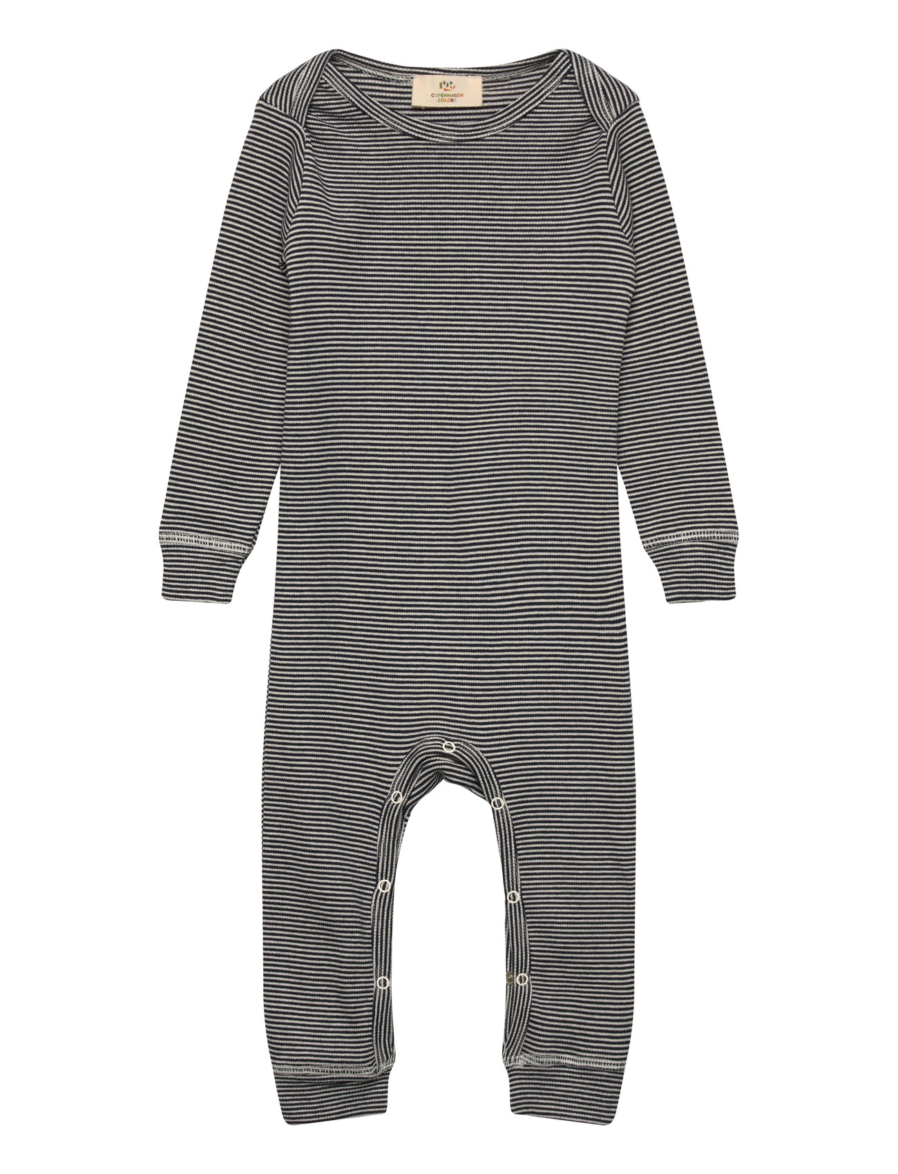 Copenhagen Colors Modal Full Body Romper, 86, Navy, Bodysuits > Langærmede Bodysuits, Børn