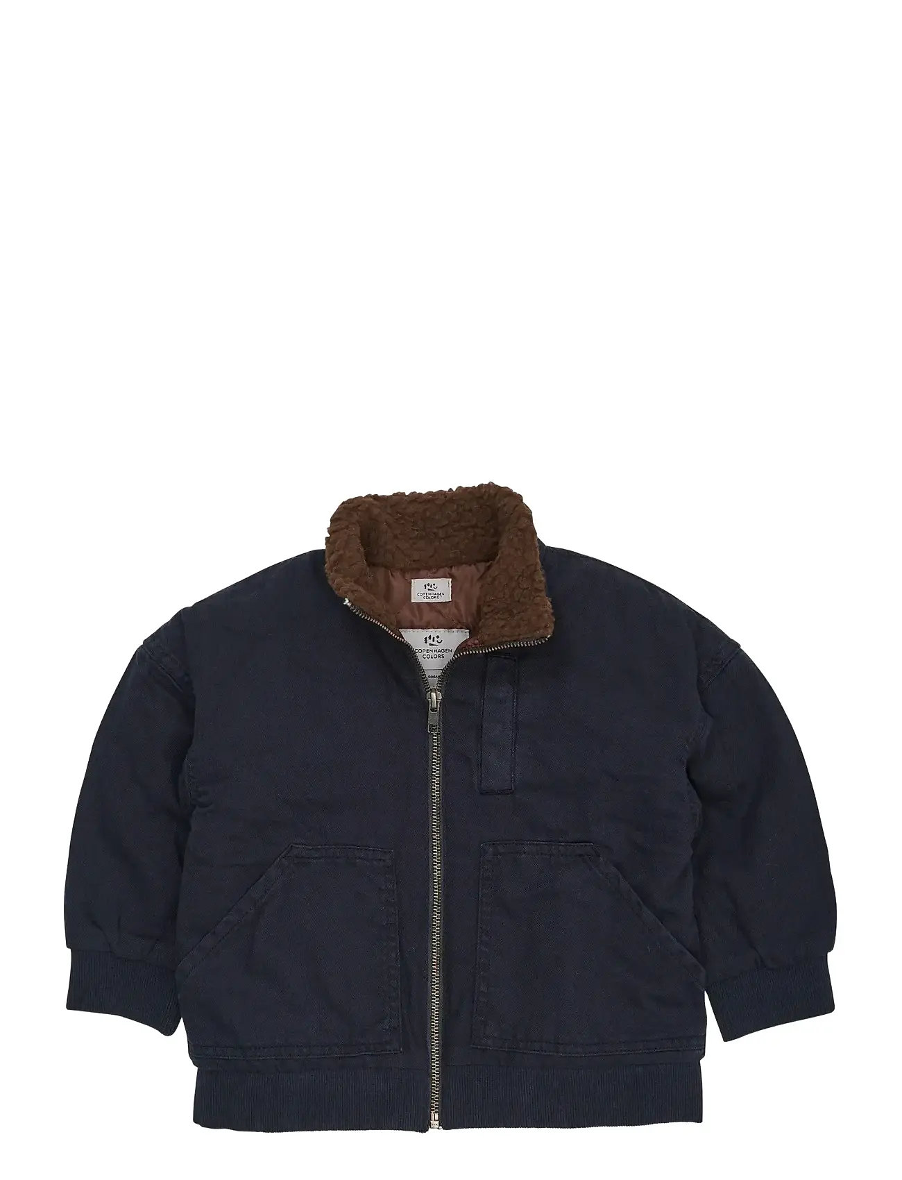 COPENHAGEN COLORS Twill Bumper Jacke W. Sherpa Collar Navy - 146 - Kinder