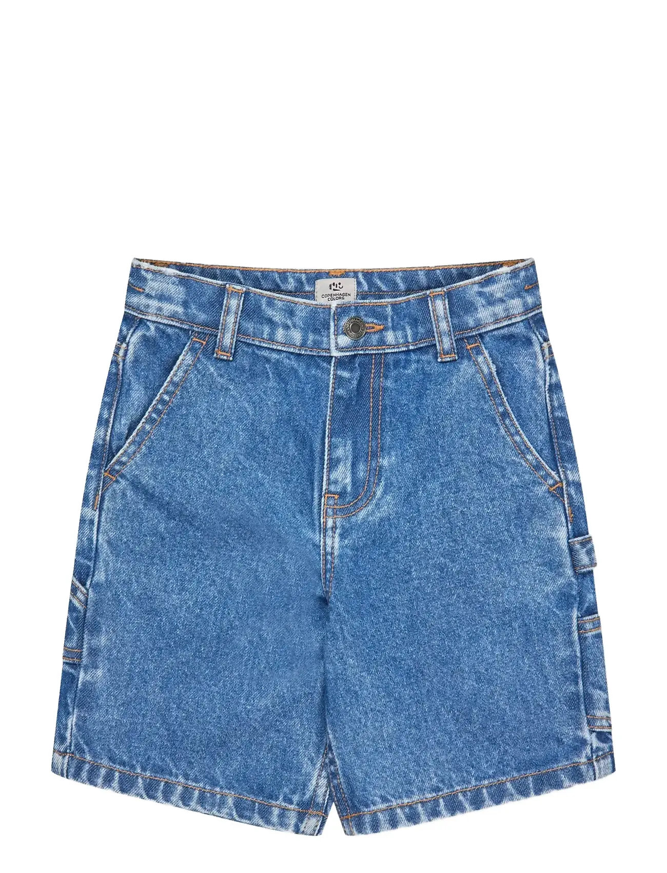 Copenhagen Colors Denim Cargo Shorts, 152, Blue, Shorts > Cargo Shorts, Børn
