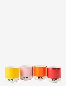 THERMO CUP MIX SET OF 4 IN GIFT BOX - coffee cups - yellow - red - orange - light pink