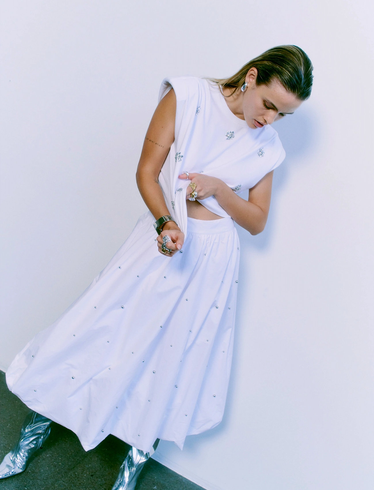 Copenhagen Muse cmshirley-Skirt, XXS, White, Nederdele > Maxi Nederdele, Dame