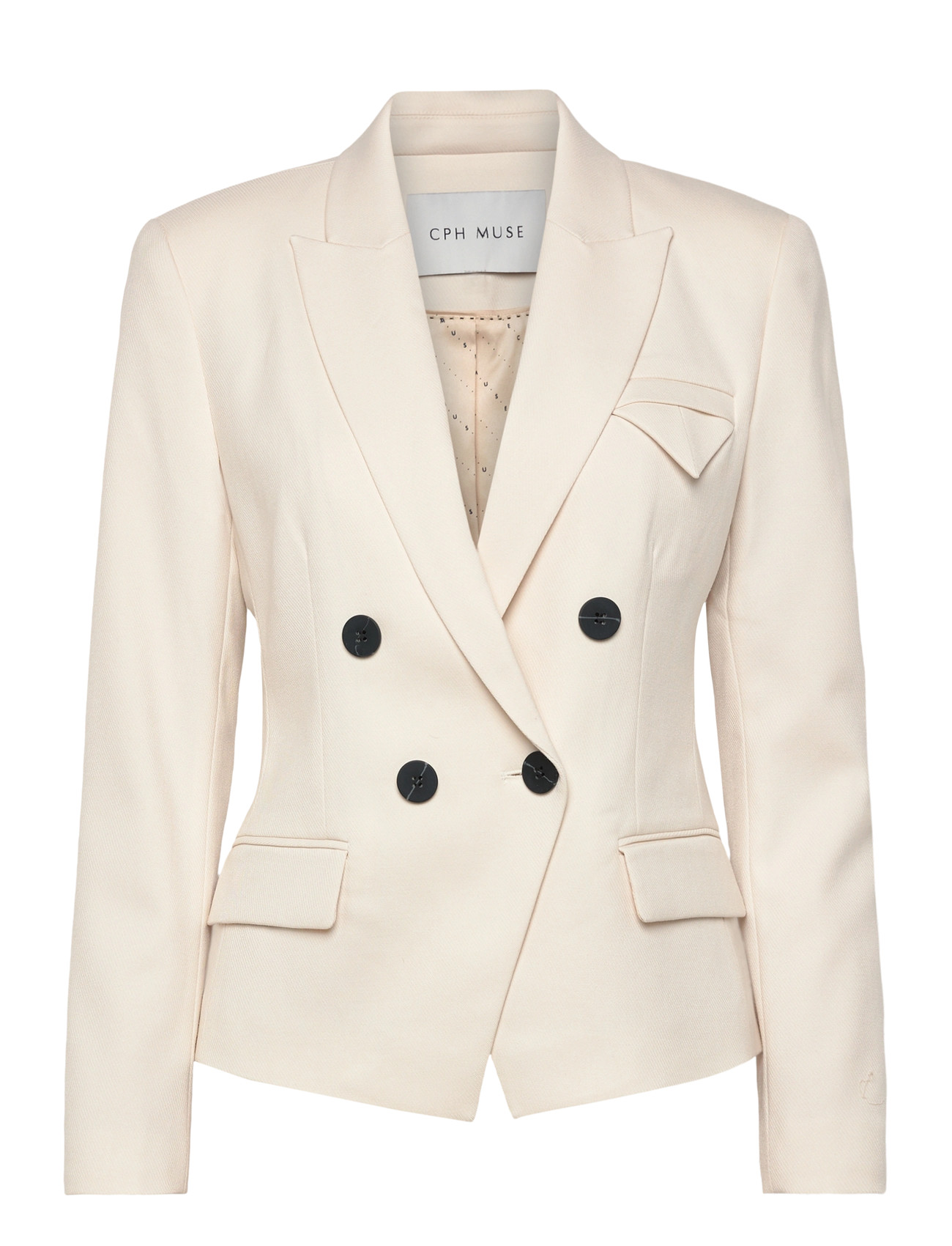 Copenhagen Muse cmtailor-Blazer, M, Cream, Blazere > Dobbeltradede Blazere, Dame