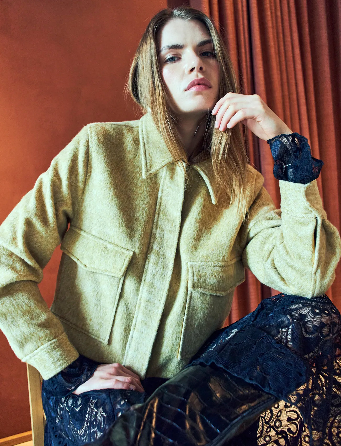 Copenhagen Muse cmrattan-Jacket, XL, Beige, Jakker > Utility-Jakker, Dame