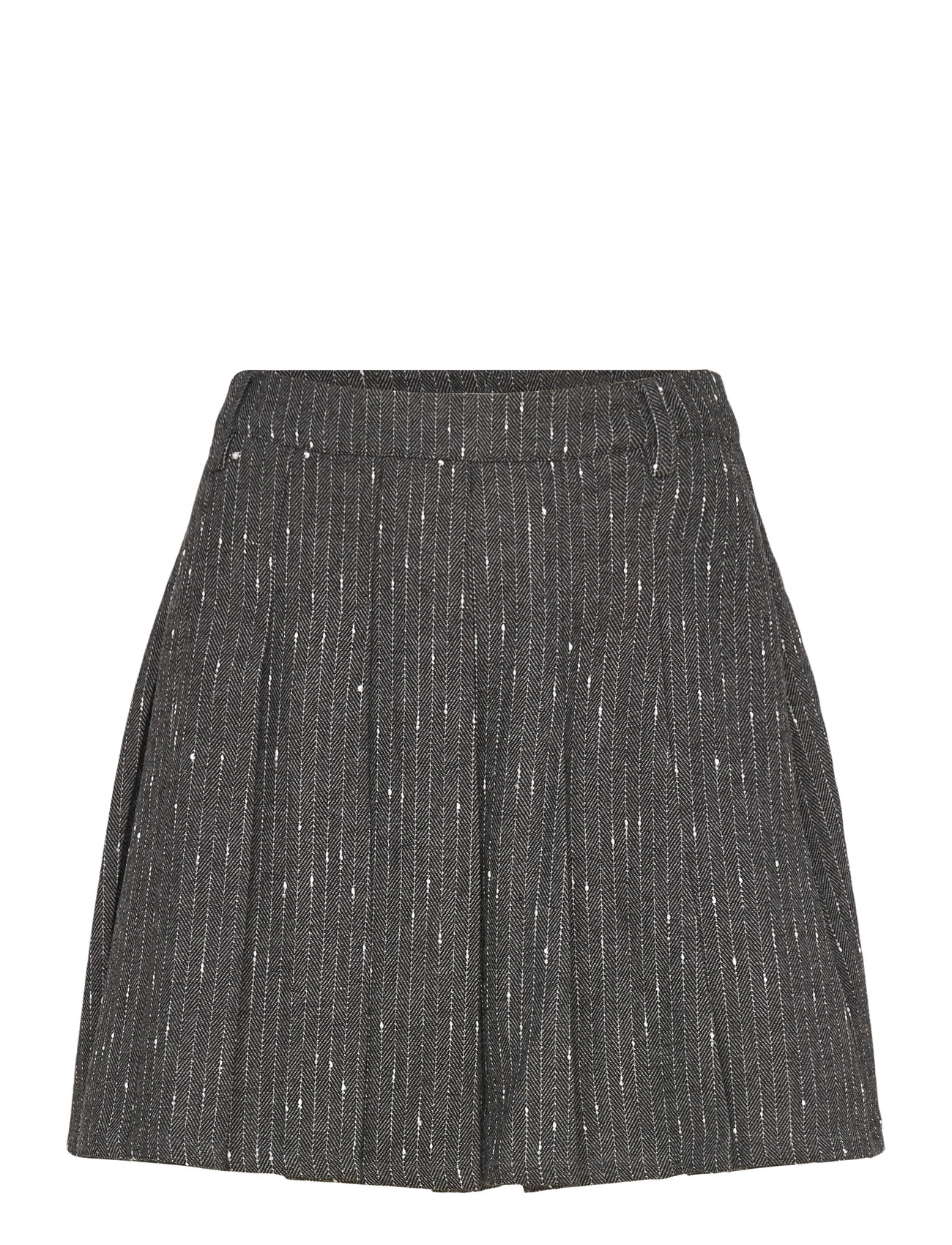 Copenhagen Muse cmtrina-Skirt Is A Short Skirt In A Premium Material With A Herringbone Pattern, S, Grey, Nederdele > Korte Nederdele, Dame