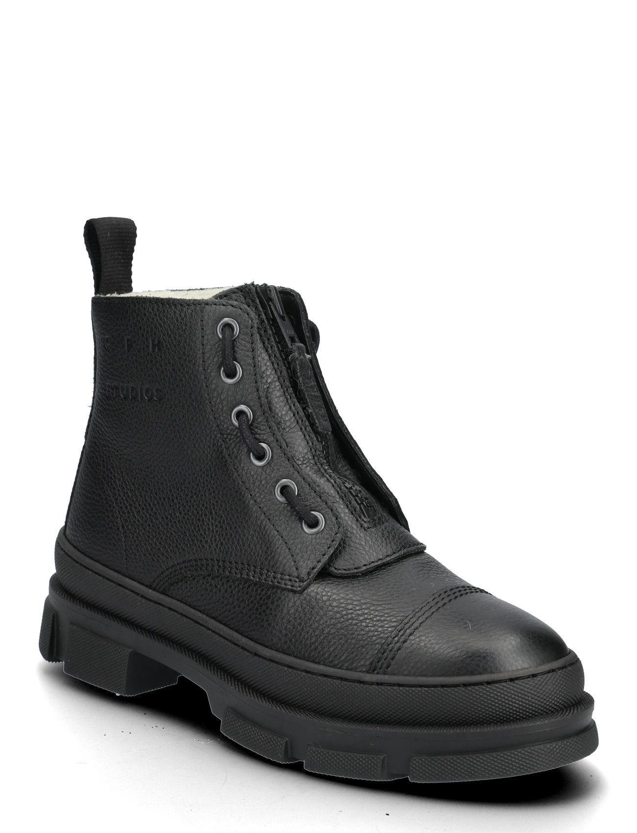 COPENHAGEN STUDIOS Cph693M Grainy Leder Teddy Schwarz Schwarz - 41 - Herren