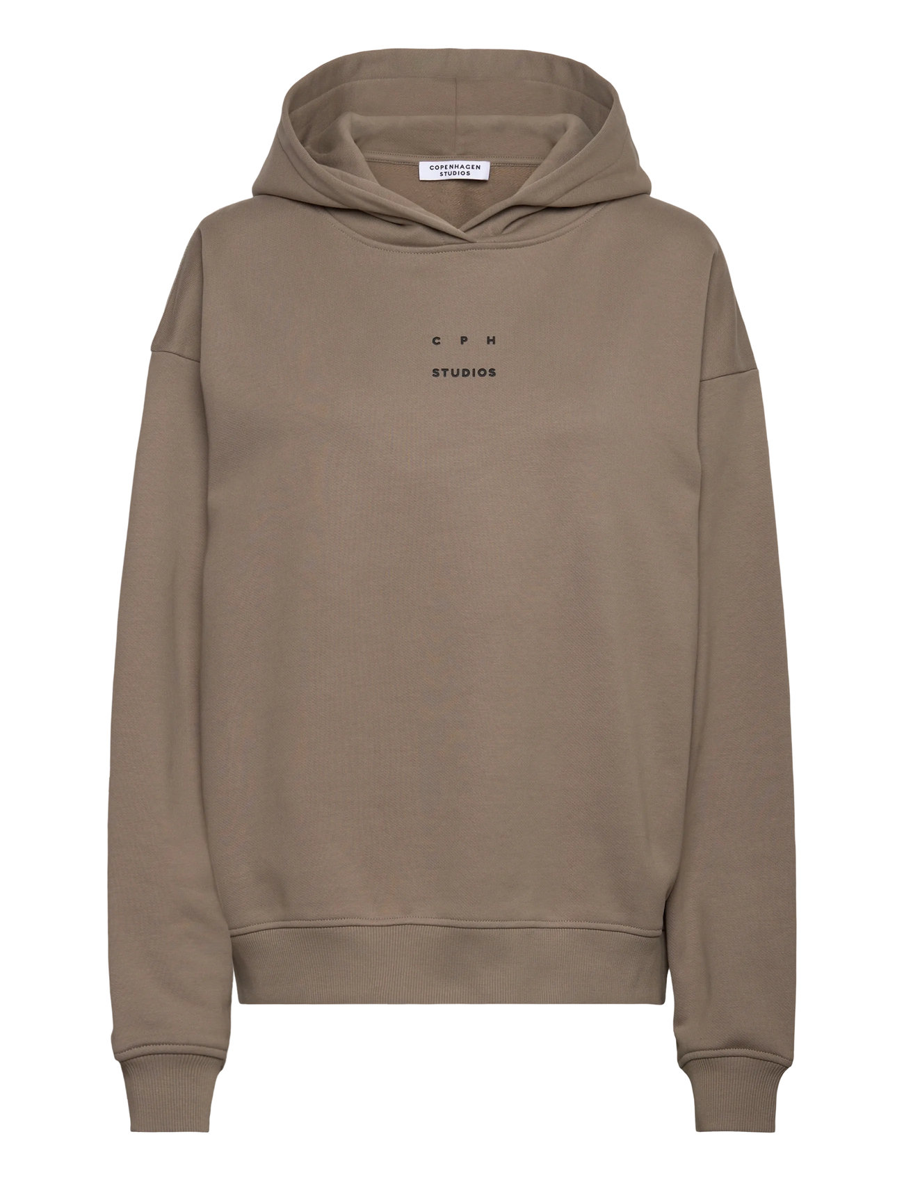Copenhagen Studios Cph Hoodie 7 Cotton Black, M, Beige, Sweatshirts & Hættetrøjer > Hættetrøjer, Dame
