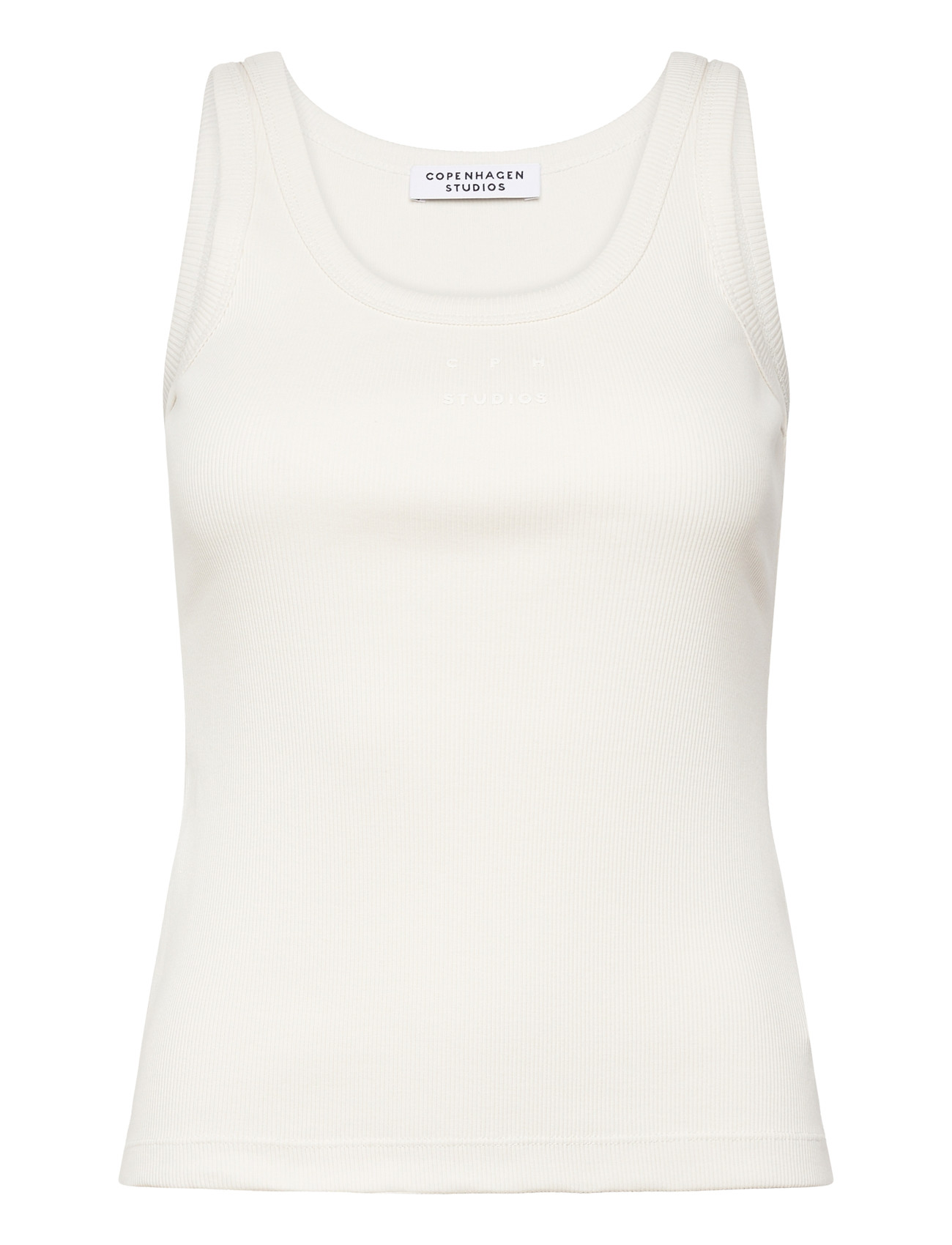 Copenhagen Studios Cph Tank Top 1 Cotton Red, M, White, T-Shirts & Toppe > Uden Ærmer, Dame