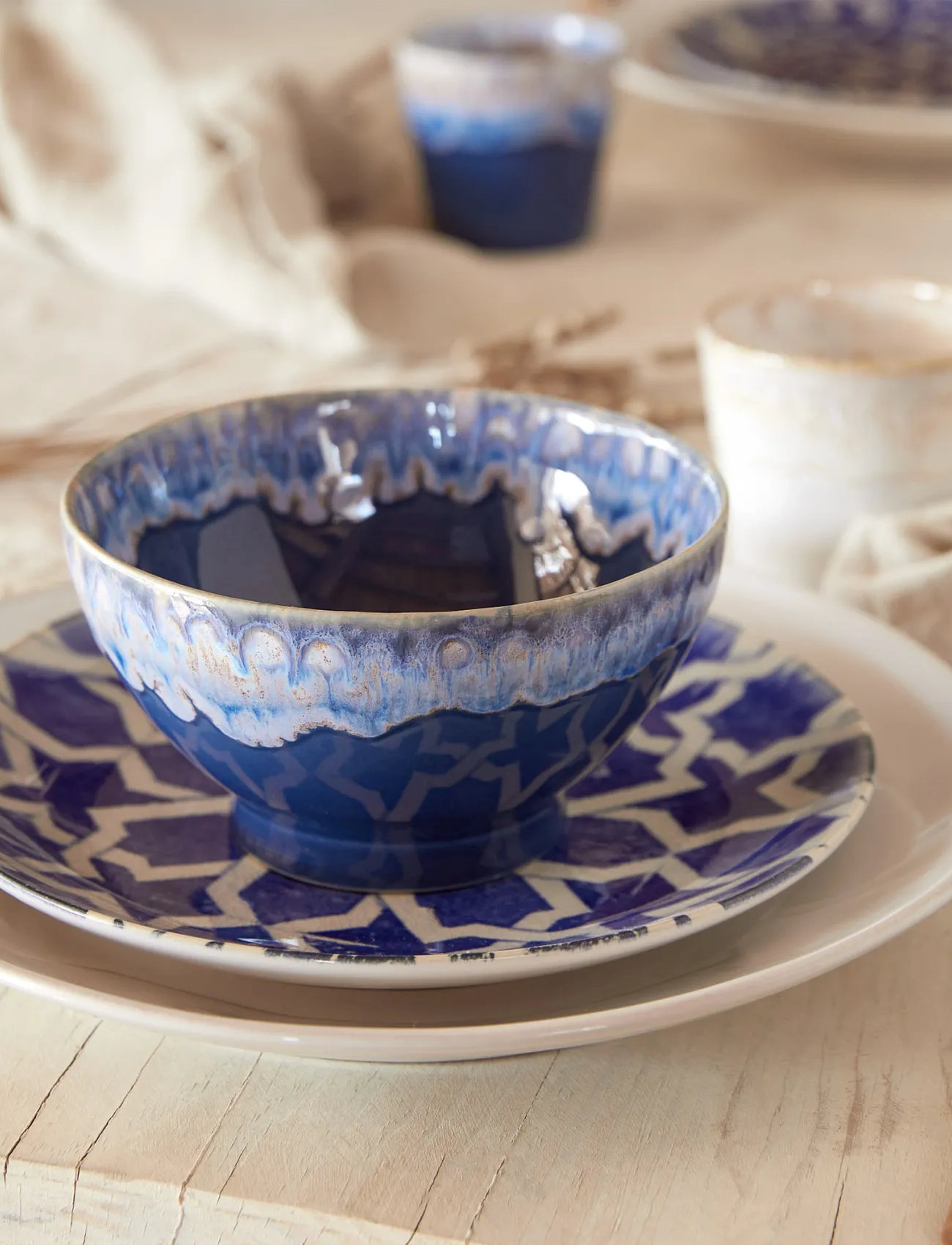 Costa Nova Grespresso Latte-Skål 4-P, Ø 14.5 cm, Blue, Skåle > Morgenmadsskåle, Unisex