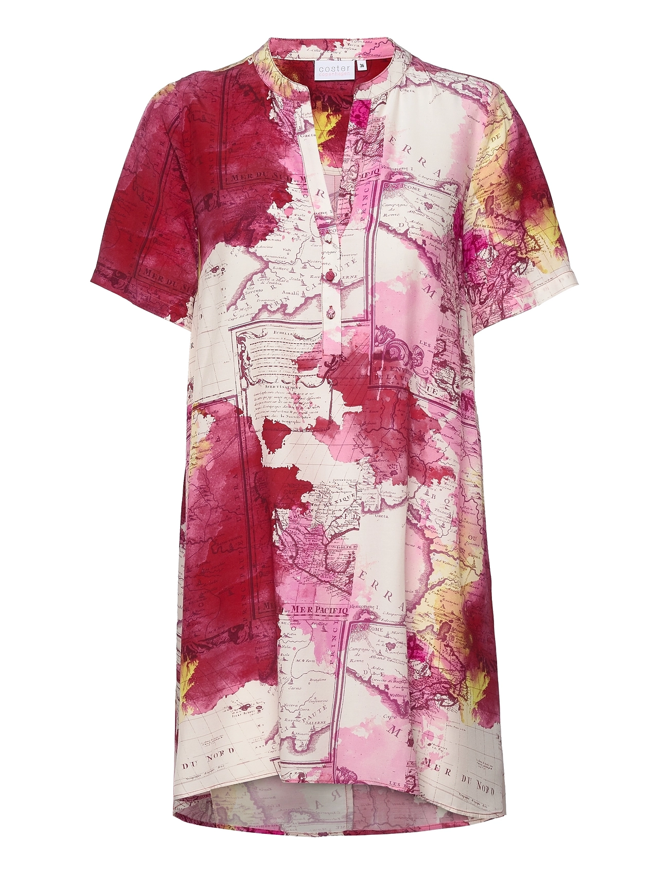 Coster Copenhagen Kaftan Top With Map Print Multi/patterned