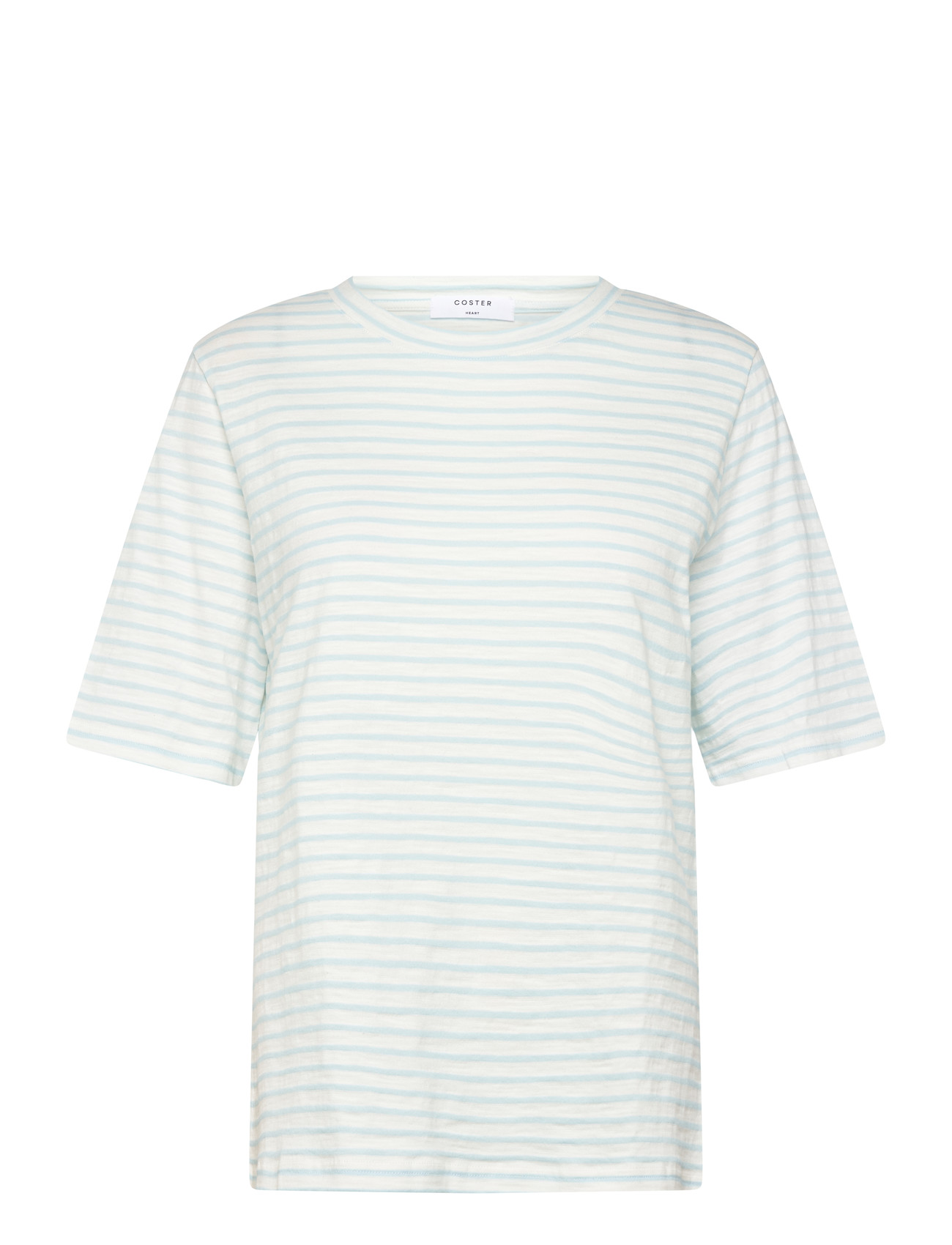 Coster Copenhagen Silla Stripe T-Shirt - Mid Sleeve, XXL, Blue, T-Shirts & Toppe > Kortærmede, Dame