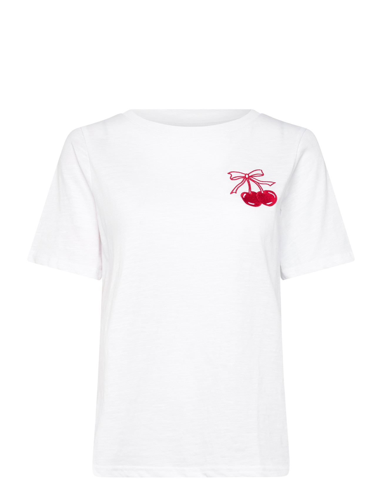 Coster Copenhagen Mini Cherry T-Shirt, XXL, White, T-Shirts & Toppe > Kortærmede, Dame