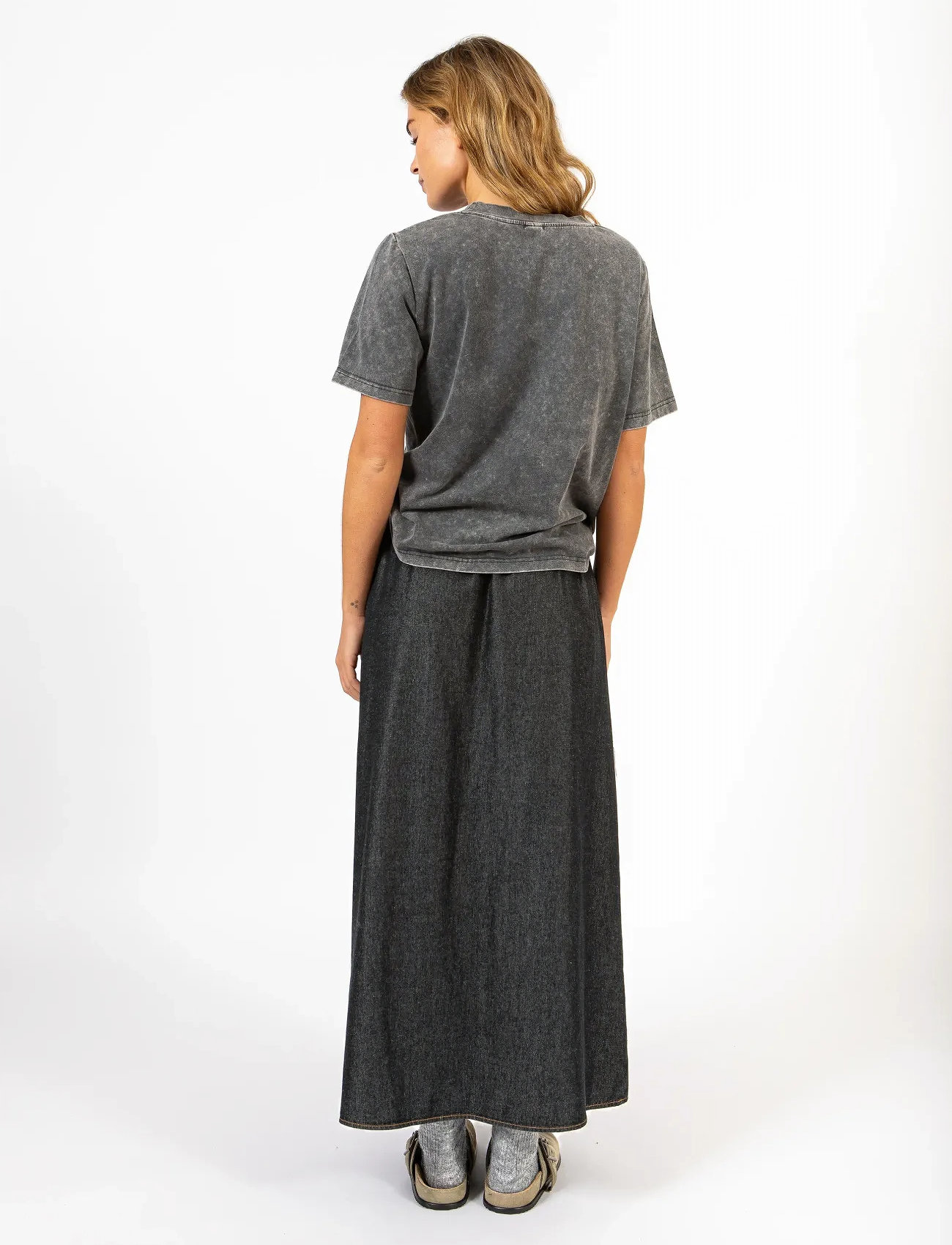 Coster Copenhagen Cc Heart Ellis Denim Skirt, 36, Navy, Nederdele > Maxi Nederdele, Dame