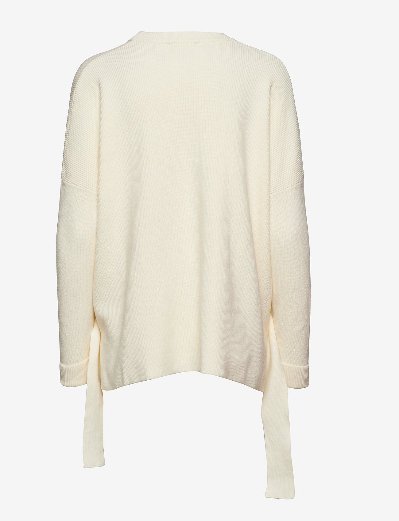 Sweater In Knit W. Tie band Detail (Creme) (59.60 Sweater In Knit W. Tie band Detail (Creme) (59.60