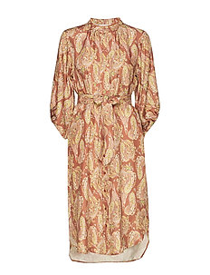 Coster Copenhagen | Midiklänningar | Stort utbud av nya Dress W. Front Breast Pockets In Ra (Rain Print) (959.40 kr