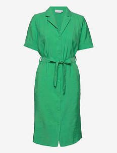 Shirt dress in bamboo - shirt dresses - intense green