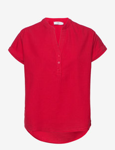 CC Heart linen Top - blouses met korte mouwen - red