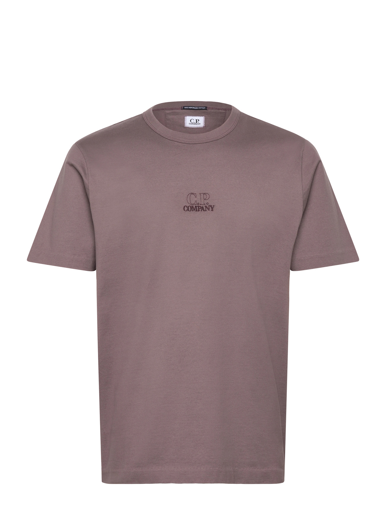 C.P. Company Twisted Logo Print T-Shirt, L, Purple, T-Shirts > Kortærmede, Herre