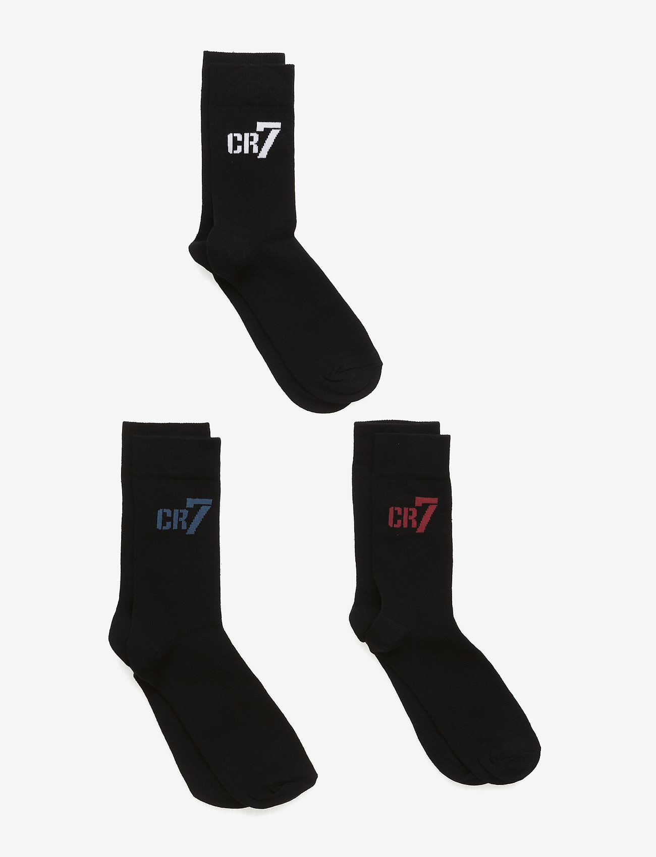 CR7 - CR7 Kids socks 3-pack - chaussettes & sous-vêtements - black cr7 - 0