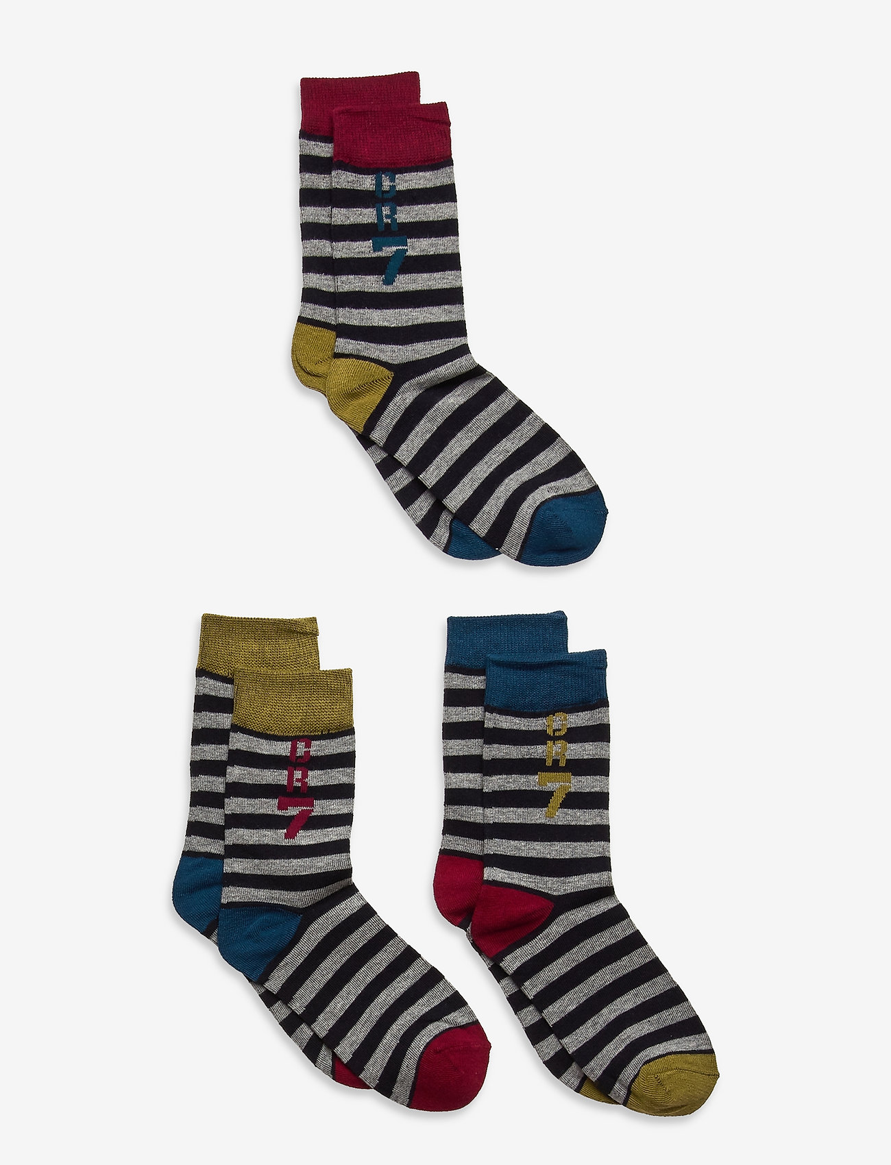 CR7 - CR7 Kids socks 3-pack. - chaussettes & sous-vêtements - black/grey - 0