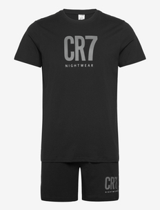 CR7 Mens pyjamas/shorts - nattøj sæt - svart