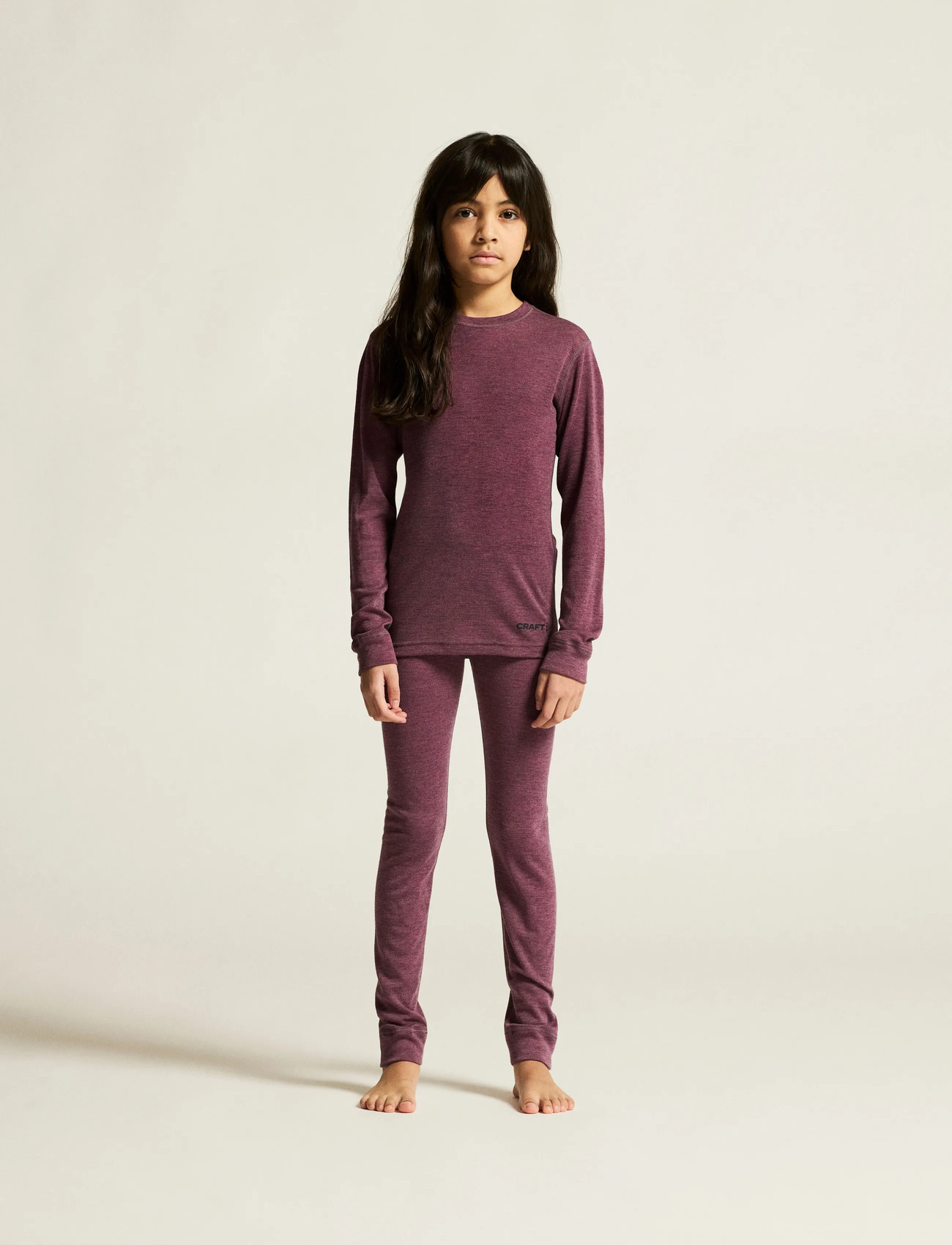Craft Wool Merino Set Jr, 74-80, Purple, Basislag > Baselayer-Sæt, Børn