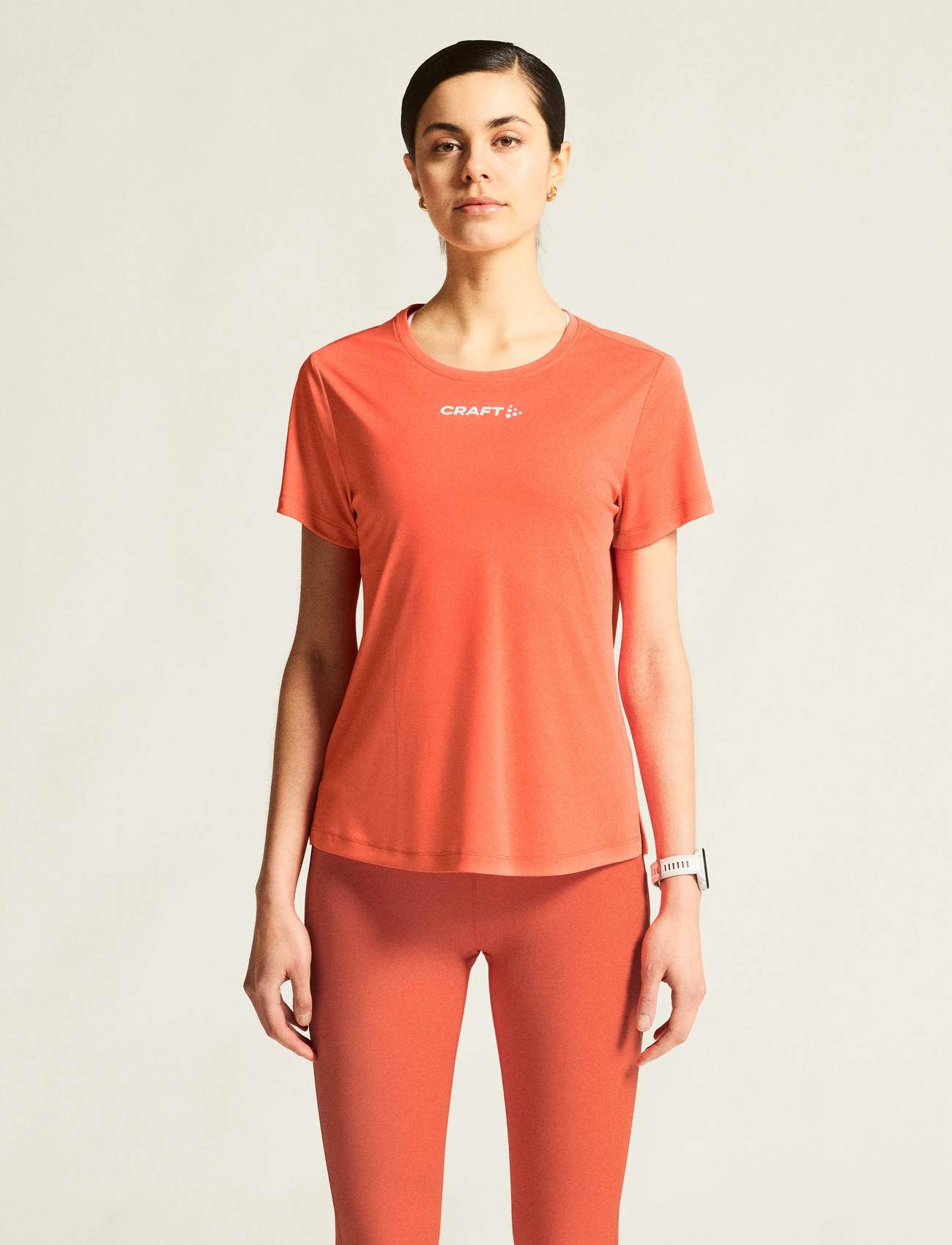 Craft Core Essence Ss Tee 2 W, M, Coral, Sport Clothing > Sports Overdele & T-shirts, Dame