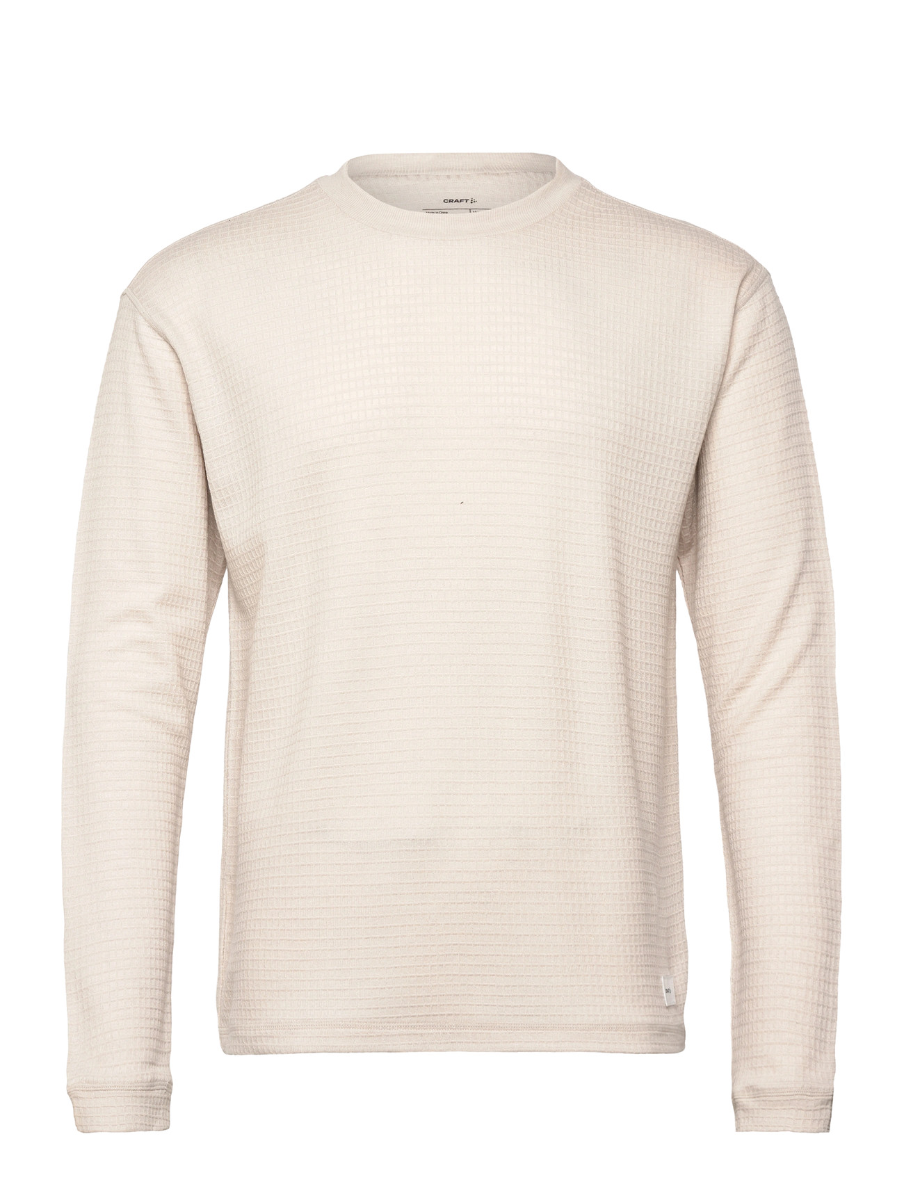Craft Layers Wool Waffle Rn M, M, Beige, Sport Base Layers > Sport Base Layer Overdele, Herre