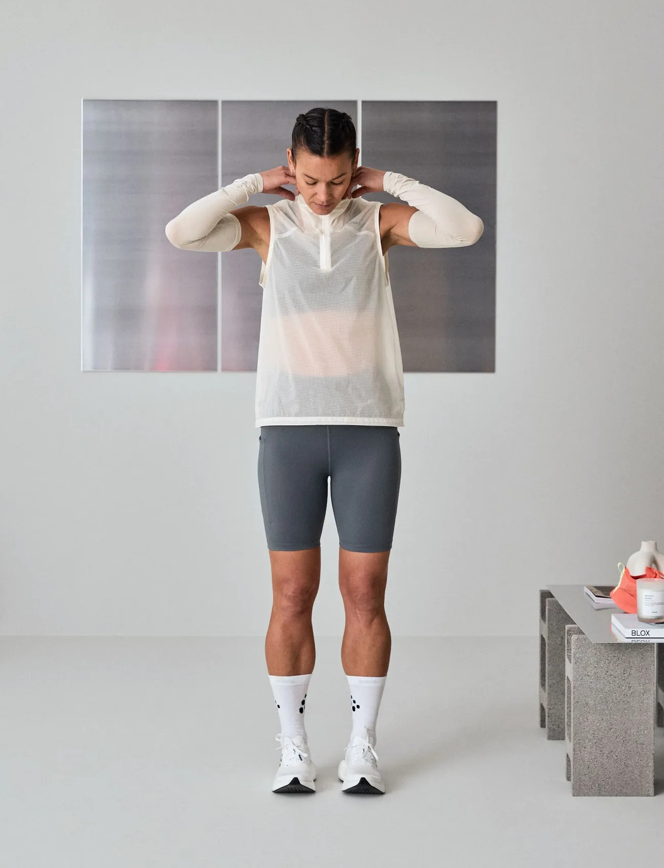 Craft Essence Short Tights 3 W, L, Grey, Sportsbukser > Sportstræningsbukser, Dame