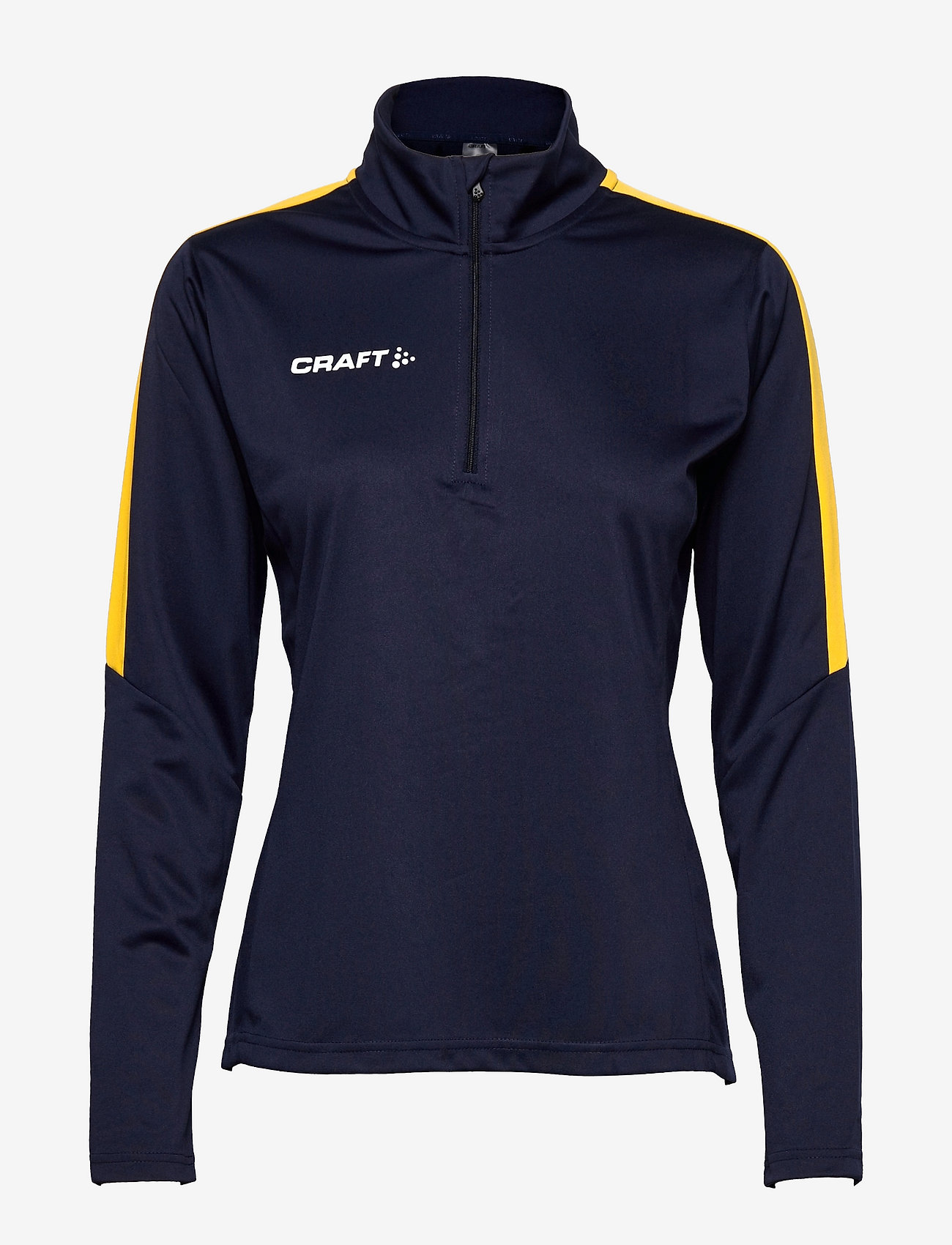 Craft - Progress Halfzip LS Tee W - sweatshirts - navy/yellow - 1