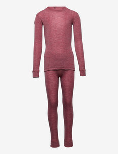 CORE Wool Merino Set J - aluskihina kantavad rõivakomplektid - rose/melange