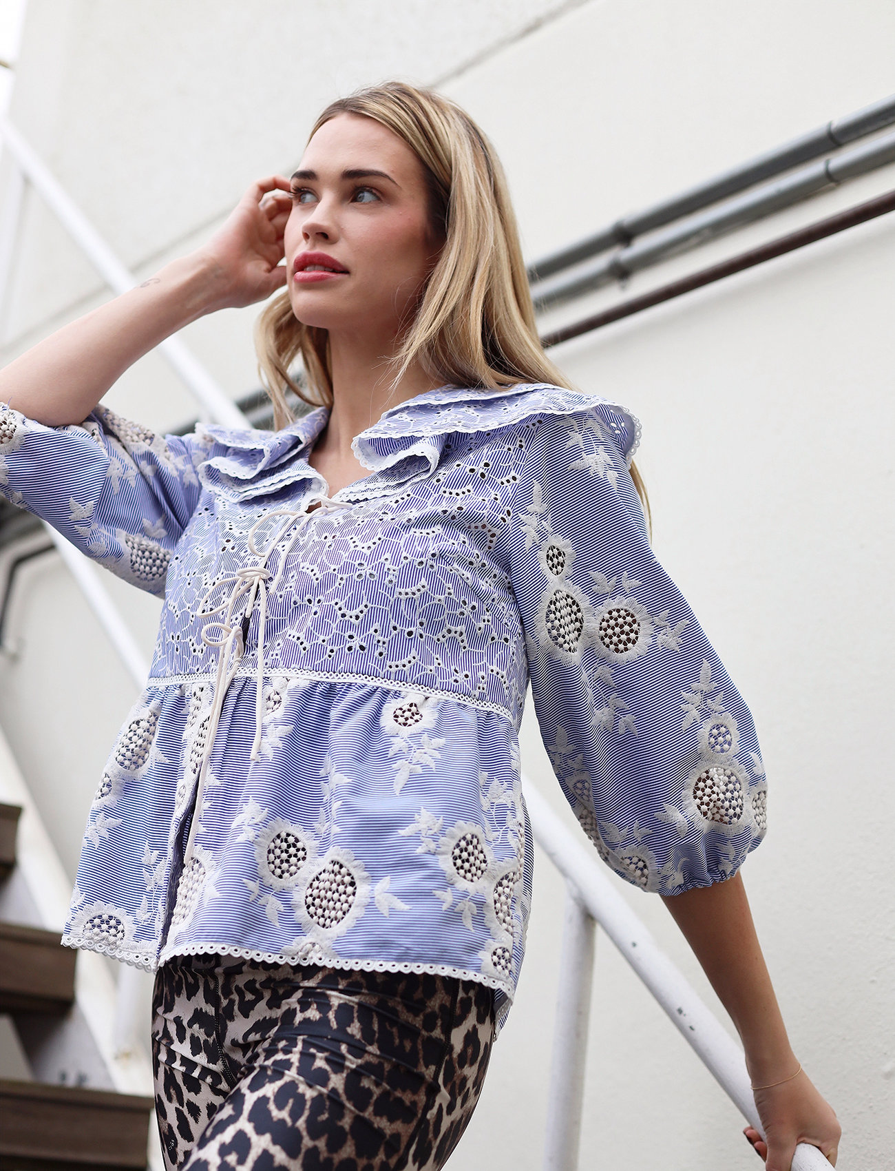 crās Sansacras Shirt, 34, Blue, Bluser > Langærmede, Dame