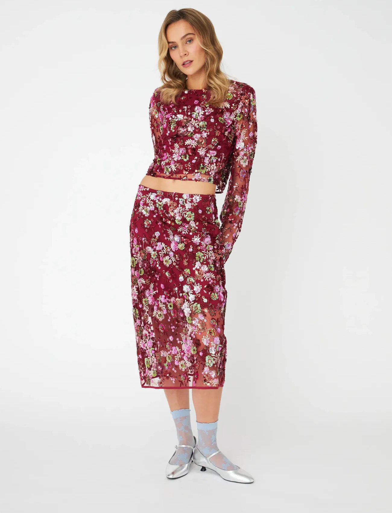 crās Queencras Skirt, 38, Röcke, Rot - Knee-length & Midi Frauen