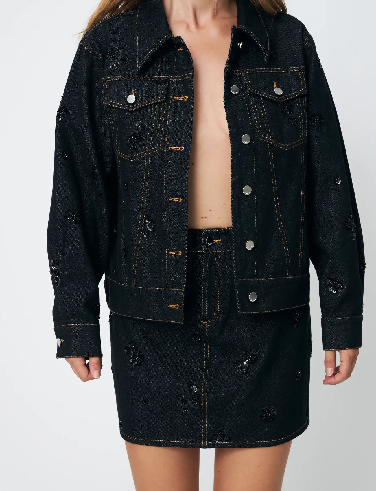 crās Pearlycras Jacket, 42, Black, Jakker > Denim, Dame