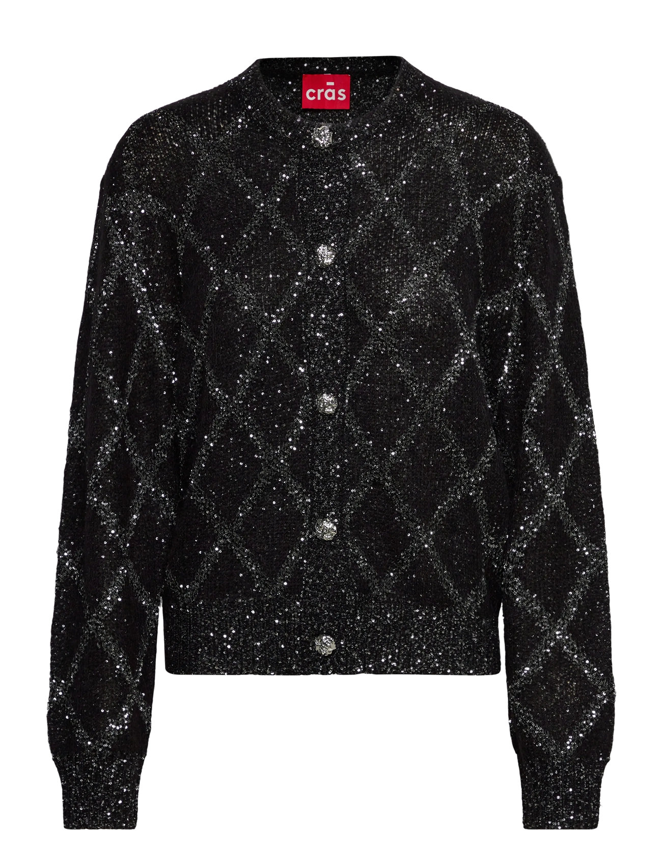 CRĀS Glitzcras Knit Cardigan Schwarz - 36 - Damen