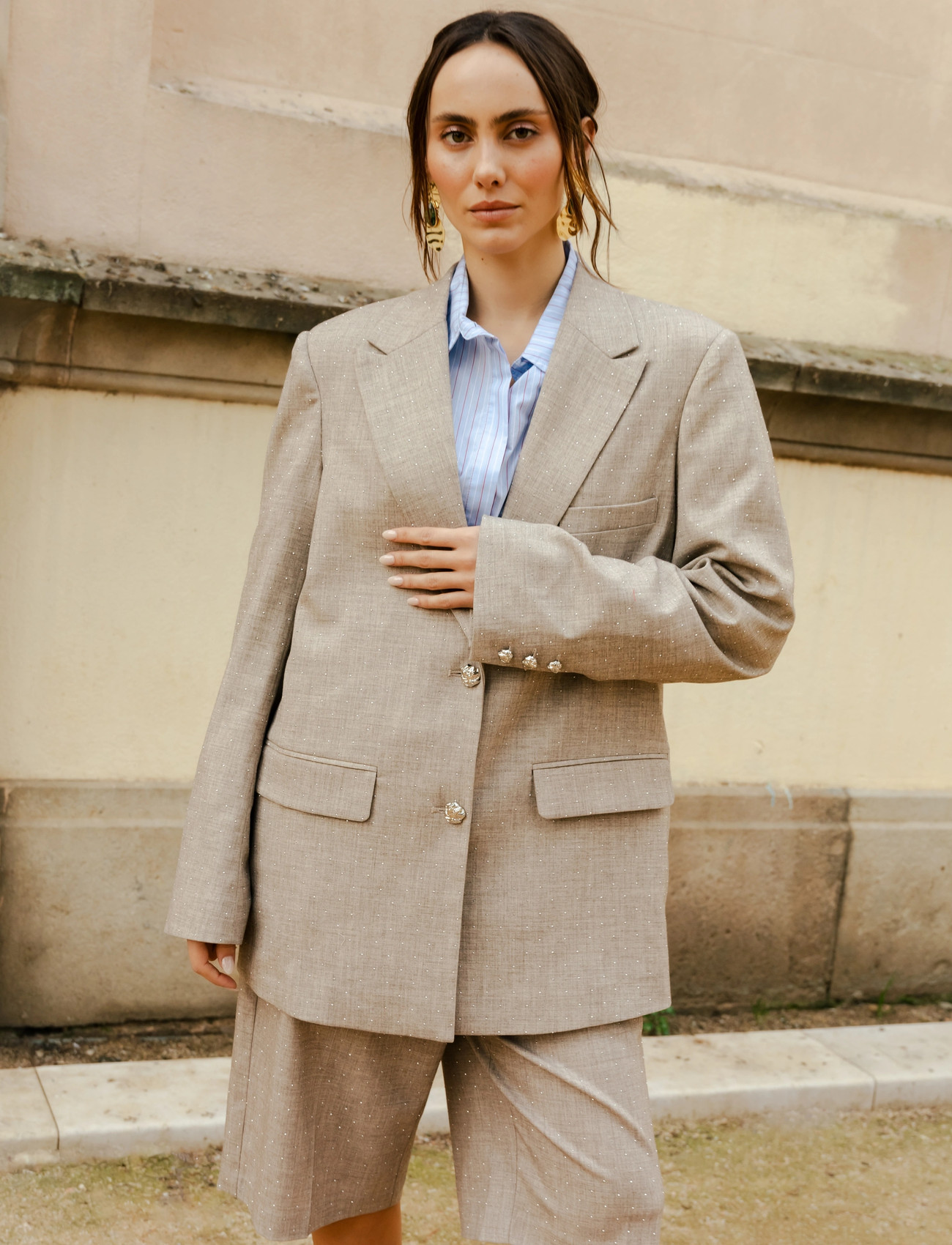 crās Dianacras Blazer, 34, Grey, Blazere > Enkeltradede Blazere, Dame