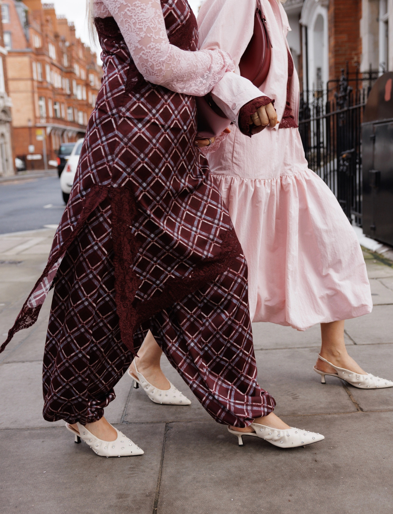crās Laikacras Pants, 34, Burgundy, Trousers > Barrel Trousers, Dame