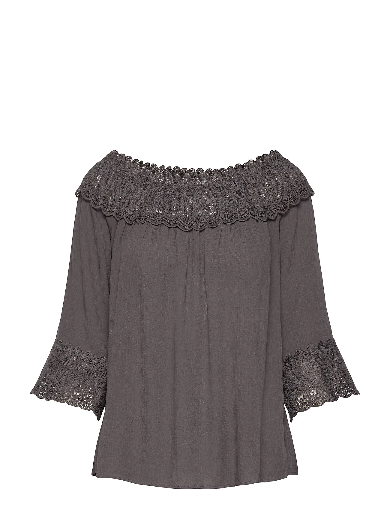 Crbea Lace Blouse Grey Cream