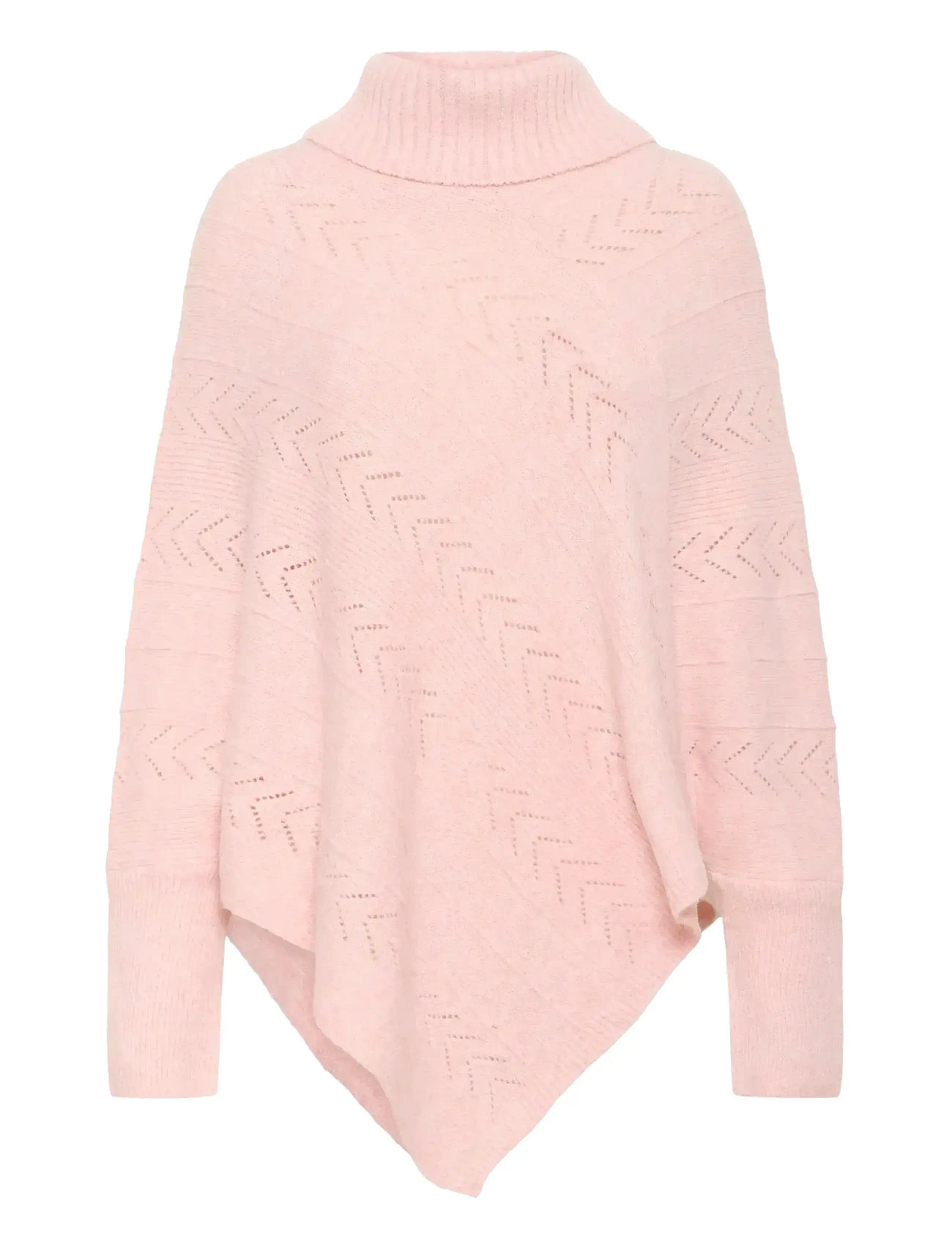 CREAM Crholiday Turtelneck Poncho Pink - One Size - Damen