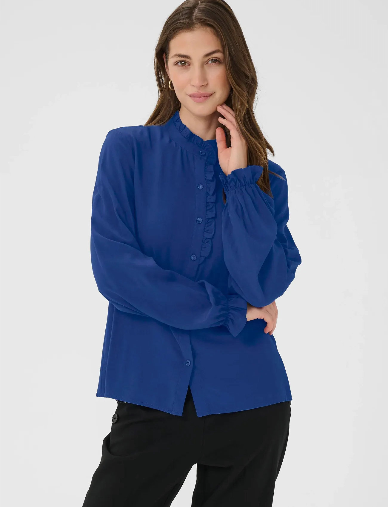 Cream Crvenea Shirt, 44, Blue, Skjorter > Langærmede, Dame