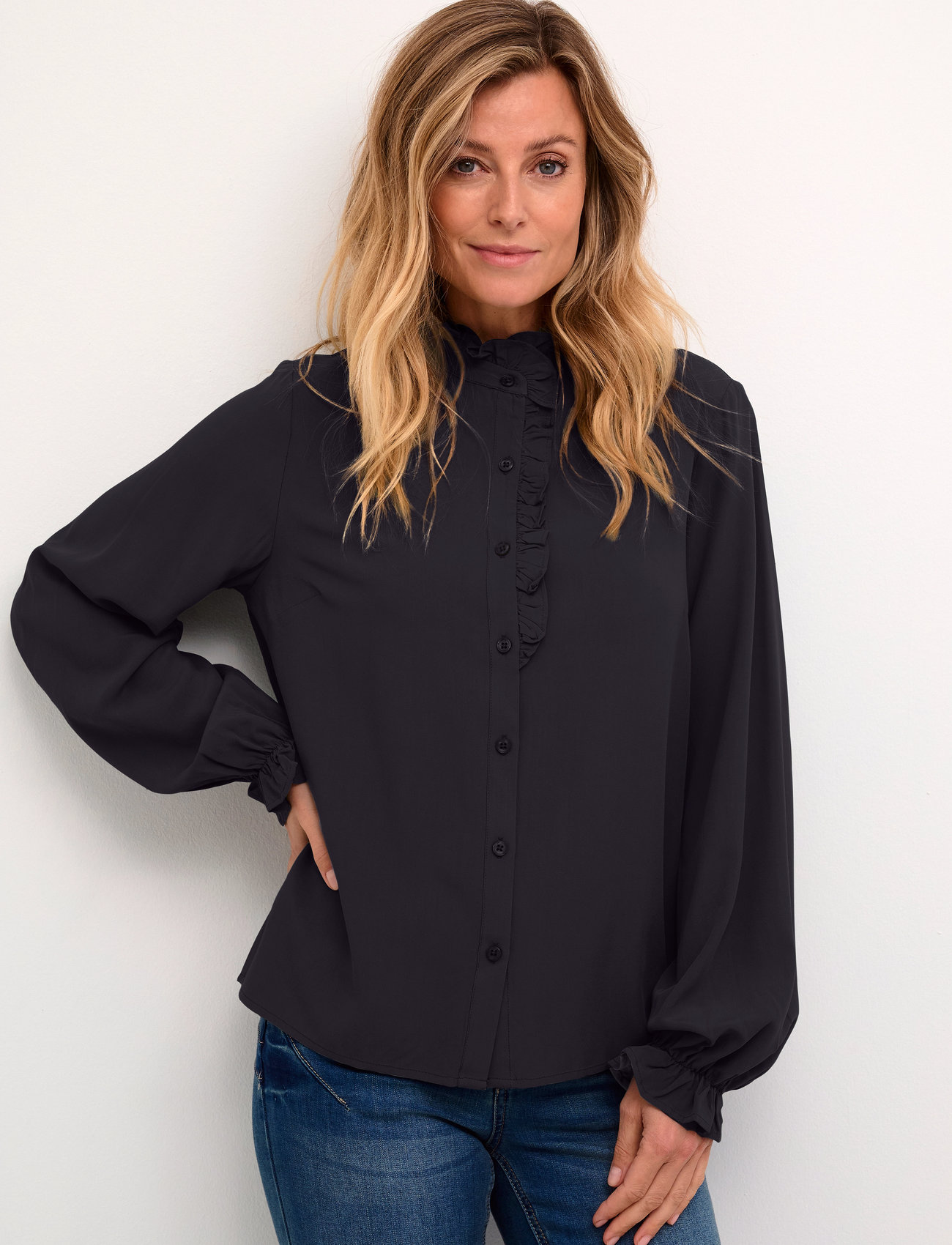 Cream Crvenea Shirt, 38, Black, Skjorter > Langærmede, Dame