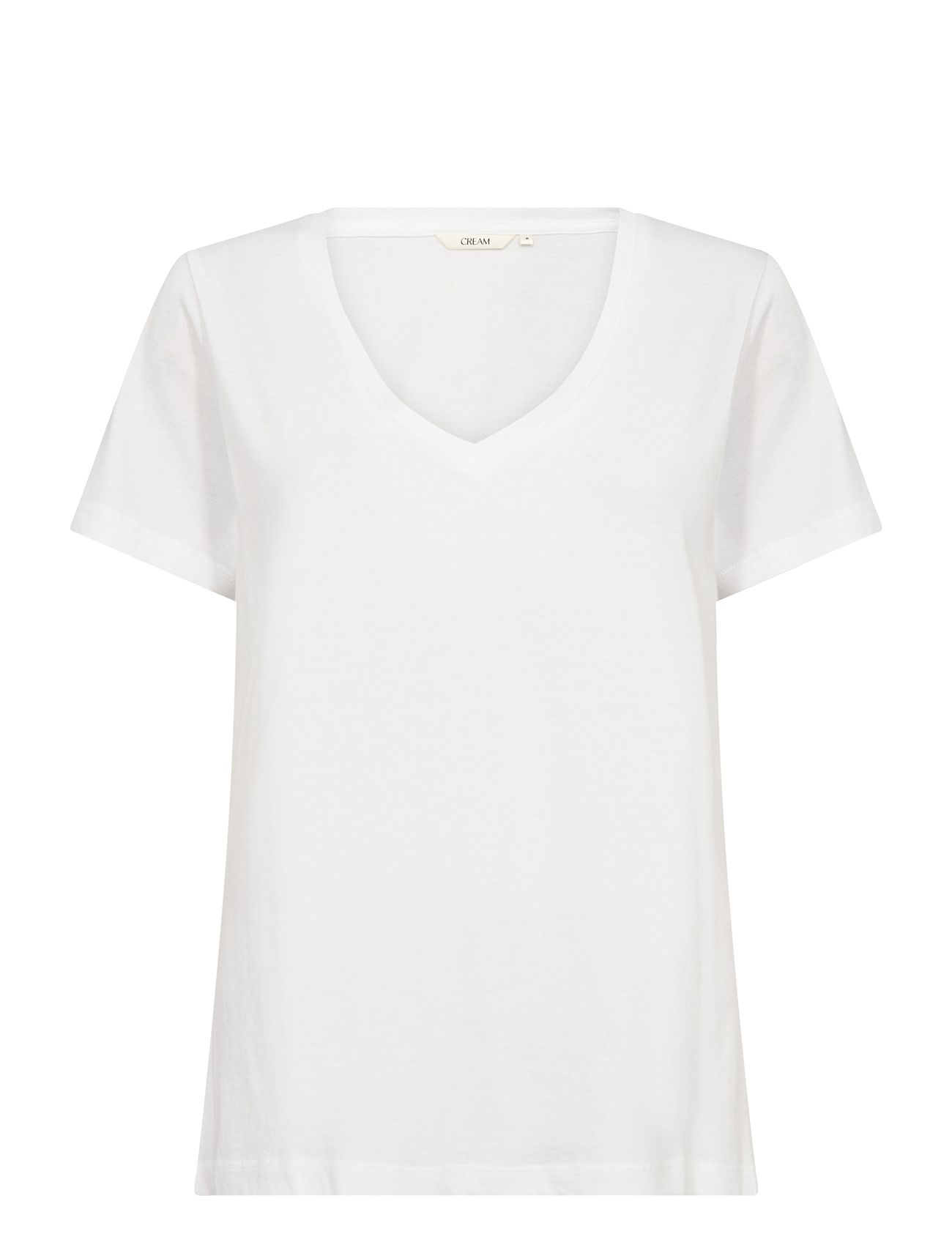 CREAM Crnaia Deep V-Ausschnitt T-Shirt Weiß - XS - Damen