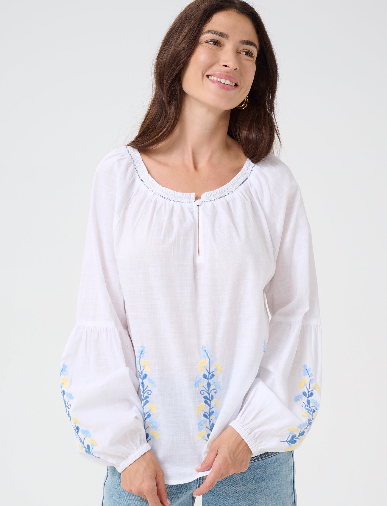 Cream Crsara Blouse, 36, White, Bluser > Langærmede, Dame