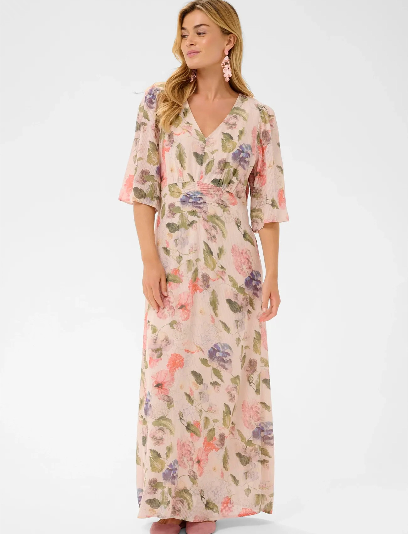 Cream Crhailey Long Dress, 38, Multi/patterned, Kjoler > Knælange Og Midi, Dame