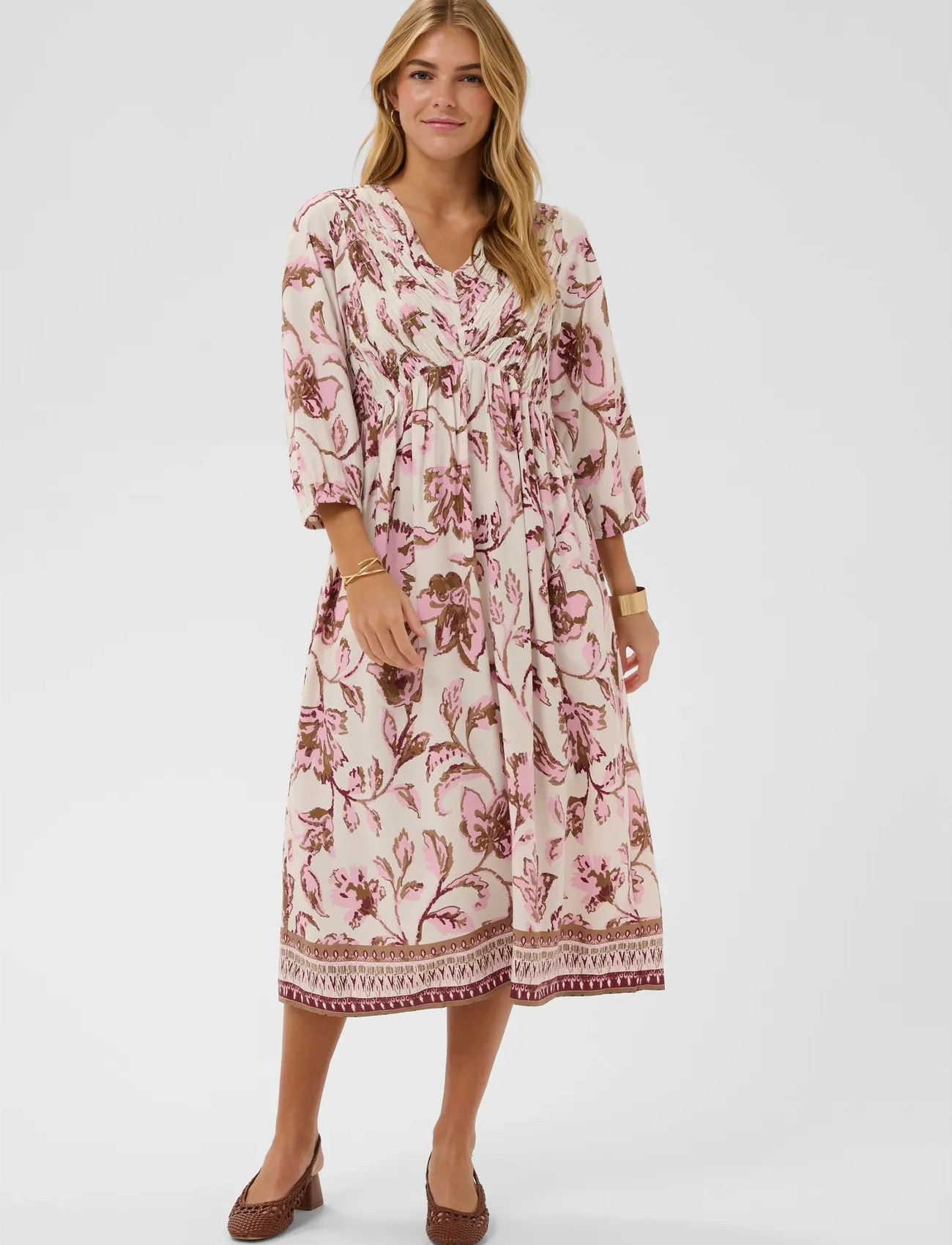 Cream Crtiah Smock Dress, 46, Pink, Kjoler > Knælange Og Midi, Dame